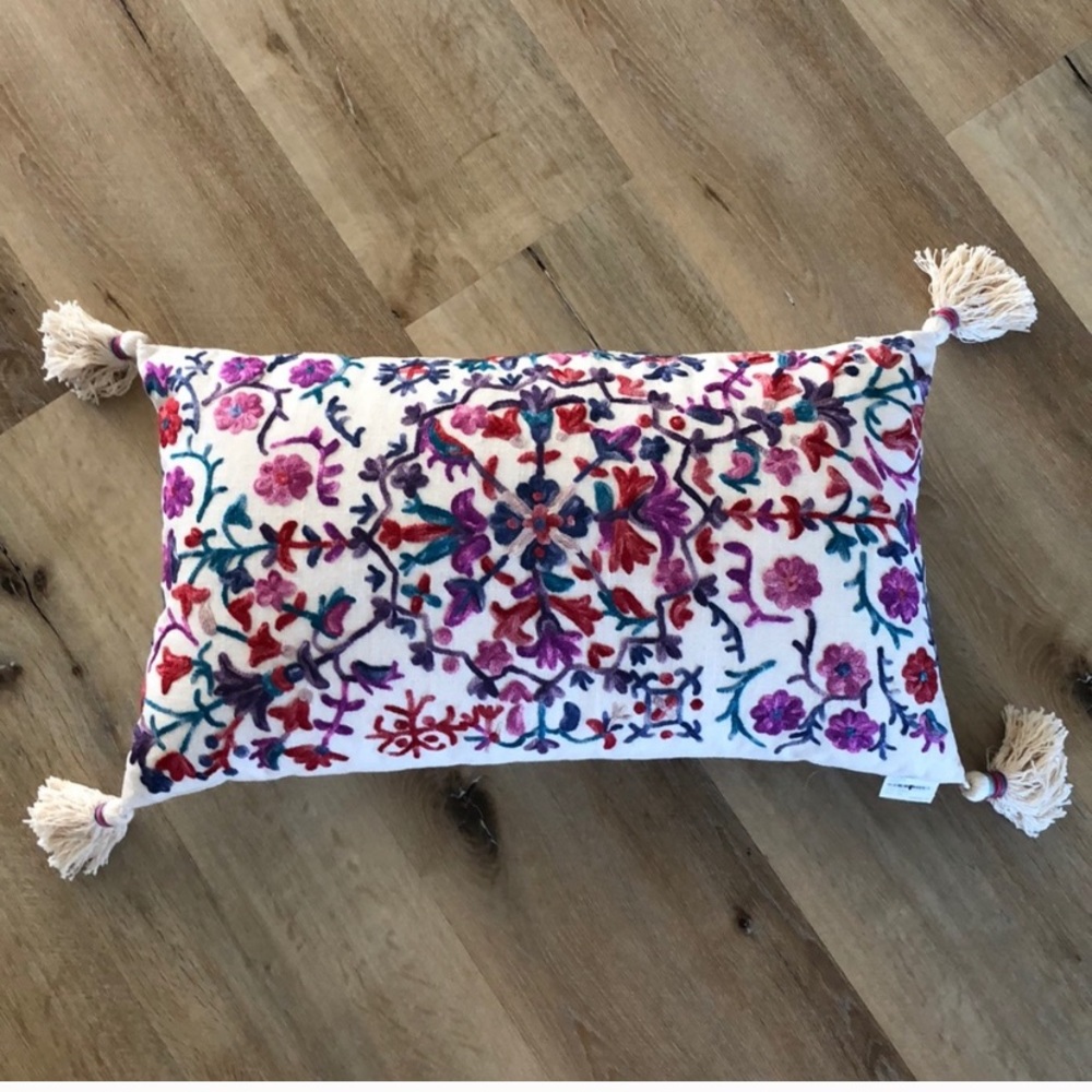 Anthropologie embroidered melika pillow(1)